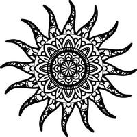 Sun Print Mandala Pattern vector