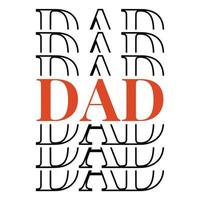 Dad Letters Mug Design vector