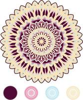 Mandala Pattern Print Laser Cut File vector