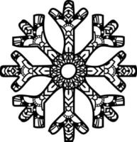 Winter Snowflake Mandala Pattern vector
