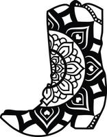 Mandala Boot Background vector