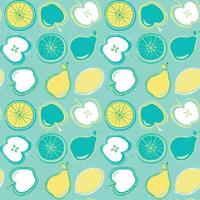 Summer fruits seamless repeat pattern vector