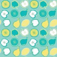 Summer fruits seamless repeat pattern vector