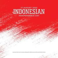 Indonesia Independence day with red and grey grunge background design. indonesian text mean is longevity indonesia. good template for Indonesia Independence Day design. vector