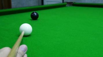 Snooker player in competition concept video