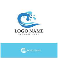 water wave,wave beach vector illustration design logo template