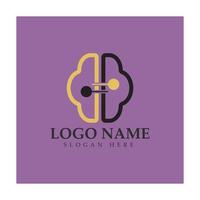 Neuron logo or nerve cell logo design,molecule logo illustration template icon with vector concept