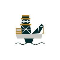 marine oil mine icon perfect for your app, web or additional projects vector