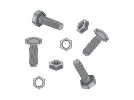 Engineers day stainless bolt tools element vector engineering equipment illustration labor day part