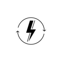 electric recycle icon perfect for your app, web or additional projects vector