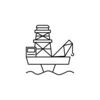 marine oil mine icon perfect for your app, web or additional projects vector