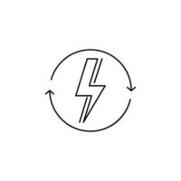 electric recycle icon perfect for your app, web or additional projects vector