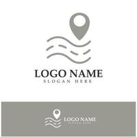 search find pin location maps GPS point logo design modern concept vector illustration