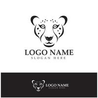 cheetah logo with flat silhouette and color packed with modern concept vector