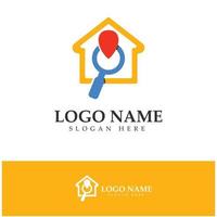 search find pin location maps GPS point logo design modern concept vector illustration