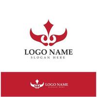 Devil horn vector icon logo design illustration template