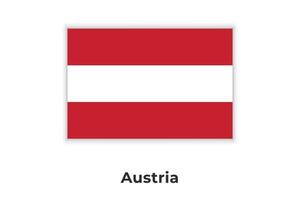 The Realistic national Flag of Austria vector