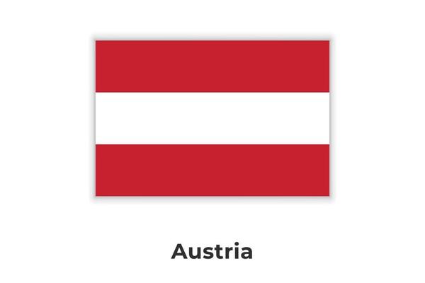 The Realistic national Flag of Austria