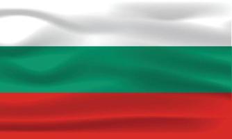 The Realistic National Flag of Bulgaria vector