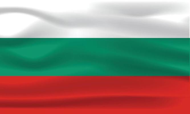 The Realistic National Flag of Bulgaria