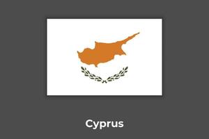 The Realistic National Flag of Cyprus vector