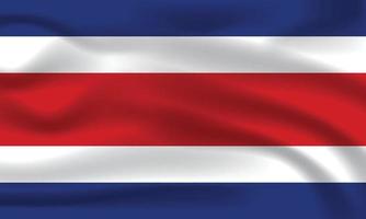 The realistic National Flag of Costa Rica vector