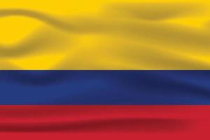 The Realistic National Flag of Colombia vector