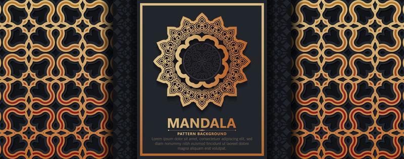 Luxury ornamental mandala background with arabic islamic east pattern style premium