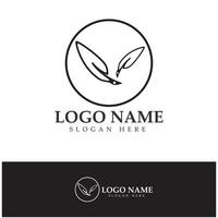 pluma pluma escribir signo logo plantilla aplicación iconos vector