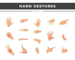 Hand gesture sticker, illustrations set vector