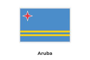 la bandera nacional de aruba vector