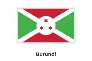 The National Flag of Burundi vector