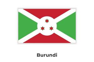 The National Flag of Burundi vector