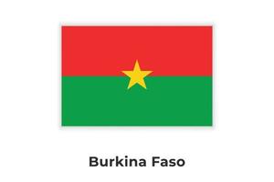 The Realistic National Flag of the Burkina Faso vector