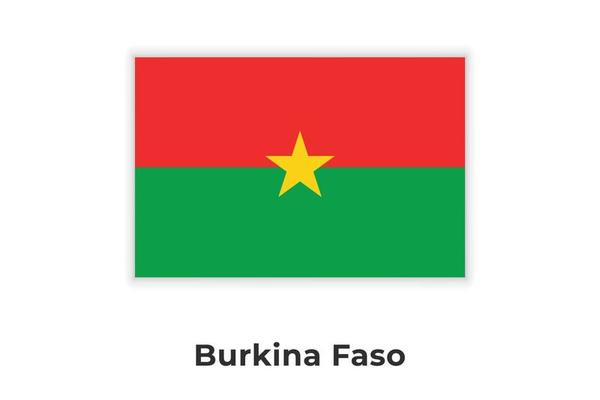 The Realistic National Flag of the Burkina Faso