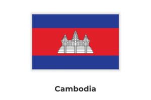 The Realistic National Flag of Cambodia vector