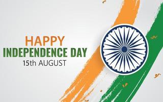 15th August Indian independence day celebration vector background.