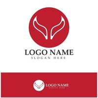 Devil horn vector icon logo design illustration template