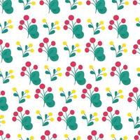 Floral seamless pattern, floral print, branch and leaves. Vector illustration