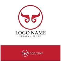 Devil horn vector icon logo design illustration template