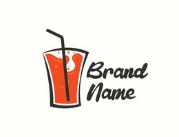 diseño de logotipo de bebida fresca vector