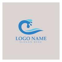 water wave,wave beach vector illustration design logo template