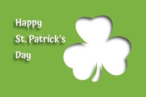 Simple unusual St. Patrick day vector illustration in paper cut out style.