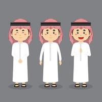 Jordania Character with Various Expression vector