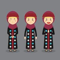 Jordania Character with Various Expression vector