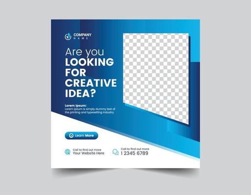 Creative Business Promotion Social Media Facebook Instagram Square Post or Banner Design Template Health and Medical