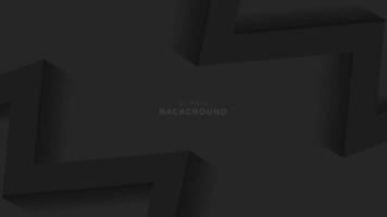 fondo 3d negro minimalista. elegante fondo premium. concepto de diseño futurista. ilustración vectorial vector