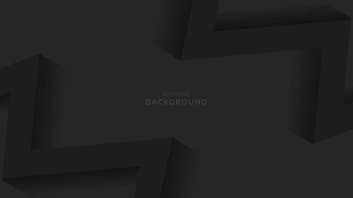 Minimalist black 3d background. Elegant premium background. Futuristic design concept. Vector illustration