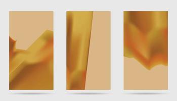 Set of elegant minimal abstract golden cover, background vector illustration.