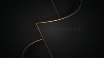 Luxury abstract background, golden lines on dark. Wave dark and gold background. Vector Illustration